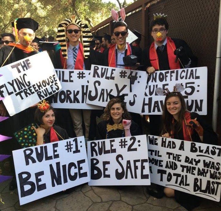 A wholesome Stanford graduation